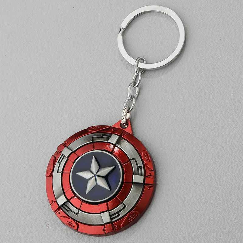 Captain Shield Keychain Will Transfer Creative Dripping Oil Personalized Movie Fan Keychain Gift Car Key Wallet PendantX241008
