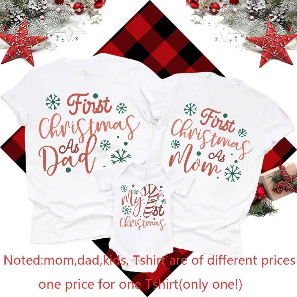 Family Christmas Matching Set 1 Christmas Printing Mom and Dad Shirts Baby Hoodies Family Clothing Christmas Party Family Gift Shirts W241008