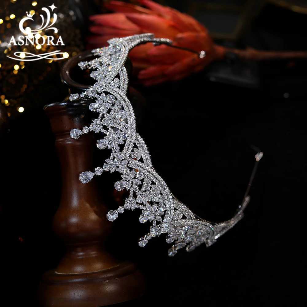 ASNORA Crystal Headband Crown Headband Womens Luxury Wedding Hair Accessories Bridal Maid Party Fashion Headband A01212 W241007