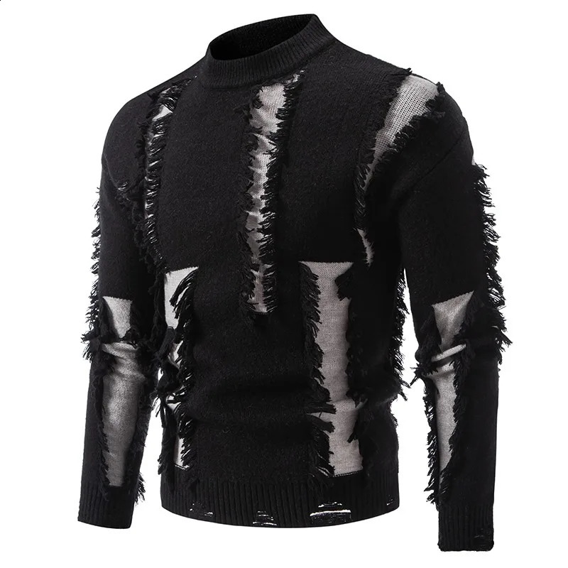 2024 Autumn and Winter Knitted Sweater Mens Warm Fashionable Pullover Sweaters 240930