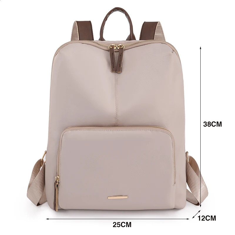 Waterproof Nylon Backpack Womens Fashion Travel Rucksack Laptop Large Capacity School 241008