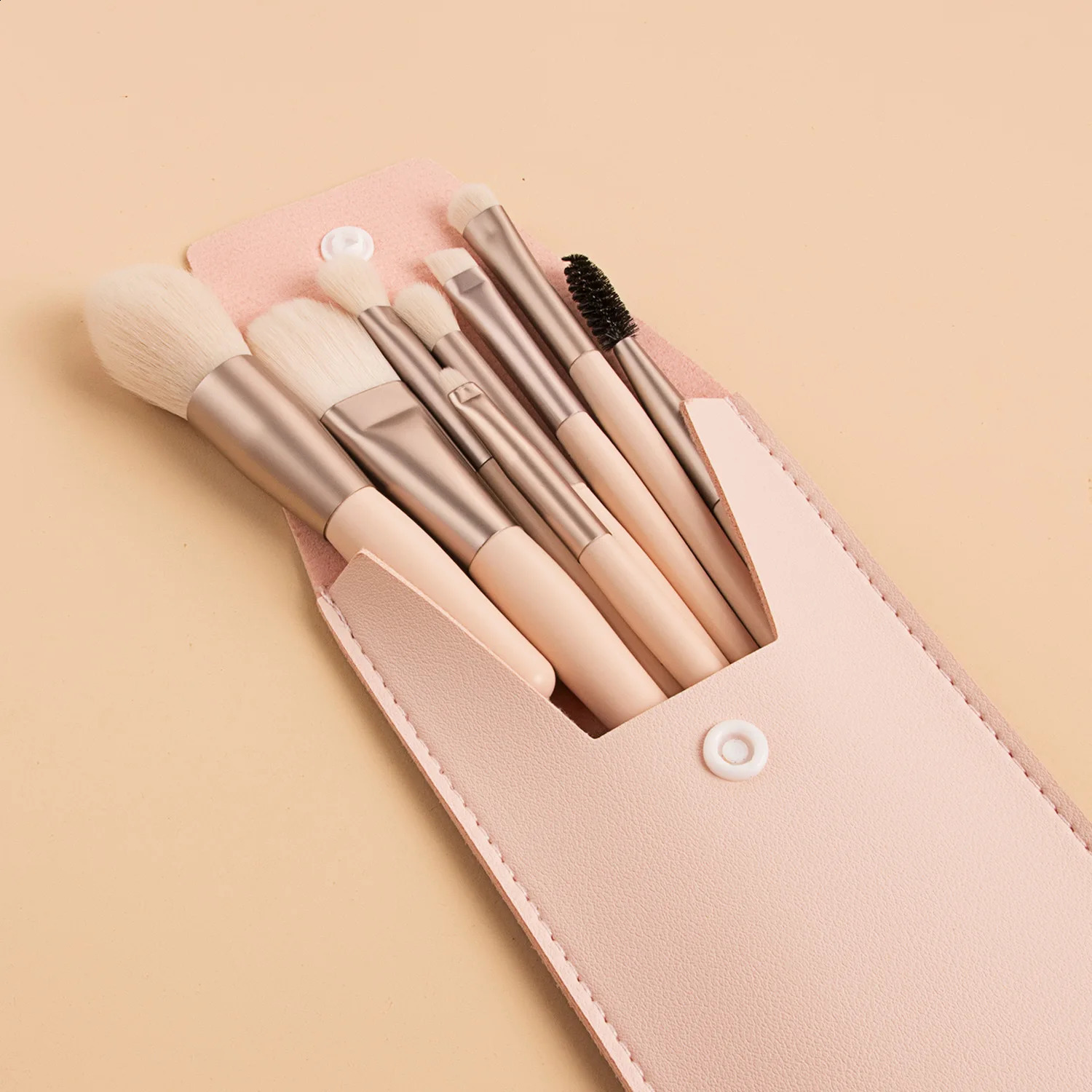 Mini Brush 8-Piece Makeup Bag Portable Invisible Powder Brush Set Soft Fur Makeup Tool 241008