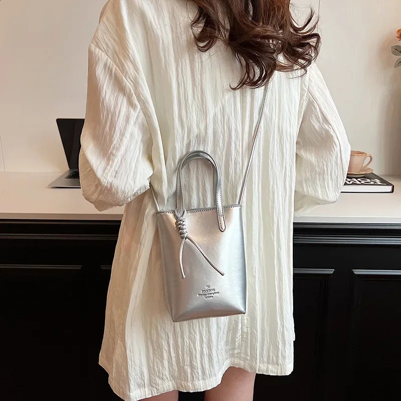 Meet You Womens Red Pu Leather Mini Cross Bag Summer Fashion Trend Phone Letter Pattern Small Hand 241008