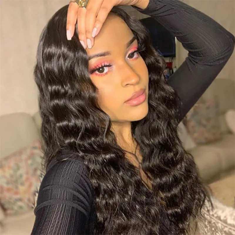 New wig for women African curls fashion in parting long curly hair corn perm synthetic high temperature silk wig head coverXJ241008