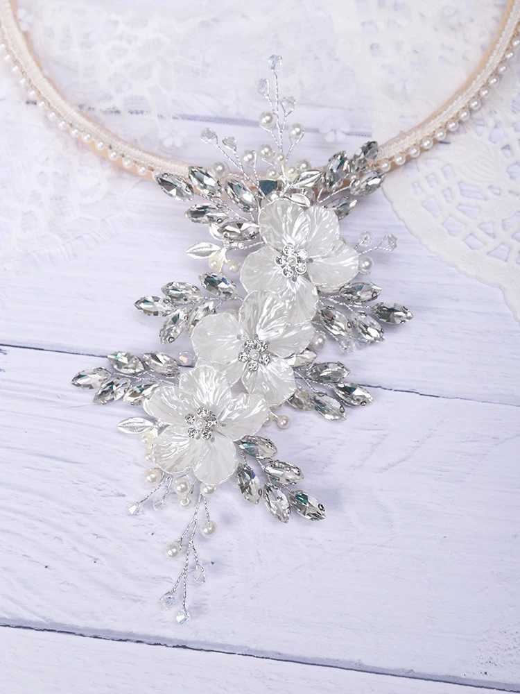 Wedding headdress rhinestone hair decoration floral hair clip luxurious hair decoration bridal headdress W241007
