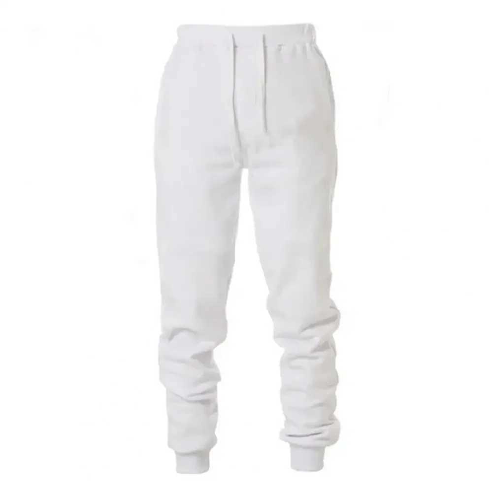 Mens Fashion Print Long Pants Autumn and Winter Fleece Casual Sweatpants Bottoms multicolour Jogging Fitness Sports TrousersX241008