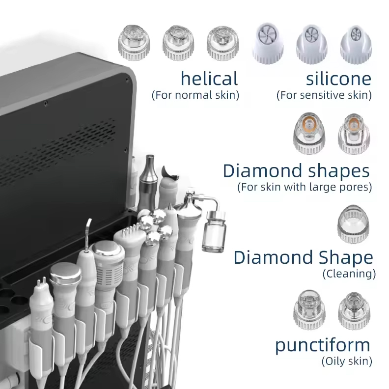 High End Multi-effect beauty Management Machine 17 in 1 Face Dermabrasion Aqua Peel Oxygen Jet Skin Revitalizer Moisturizing Diamond Peeling Salon