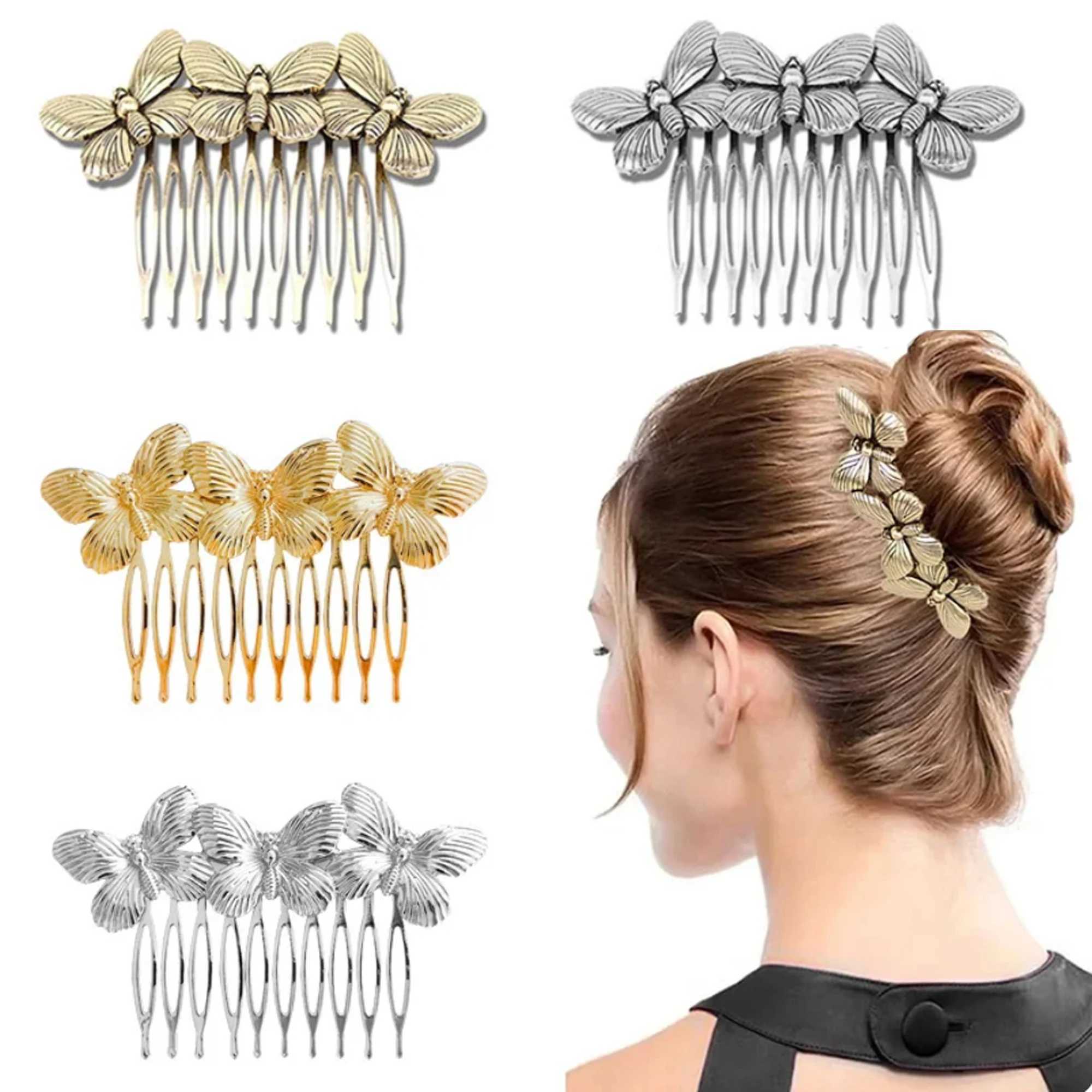 Pearl flower comb hair accessories hair side comb straight teeth hair side comb bridal veil comb W241007
