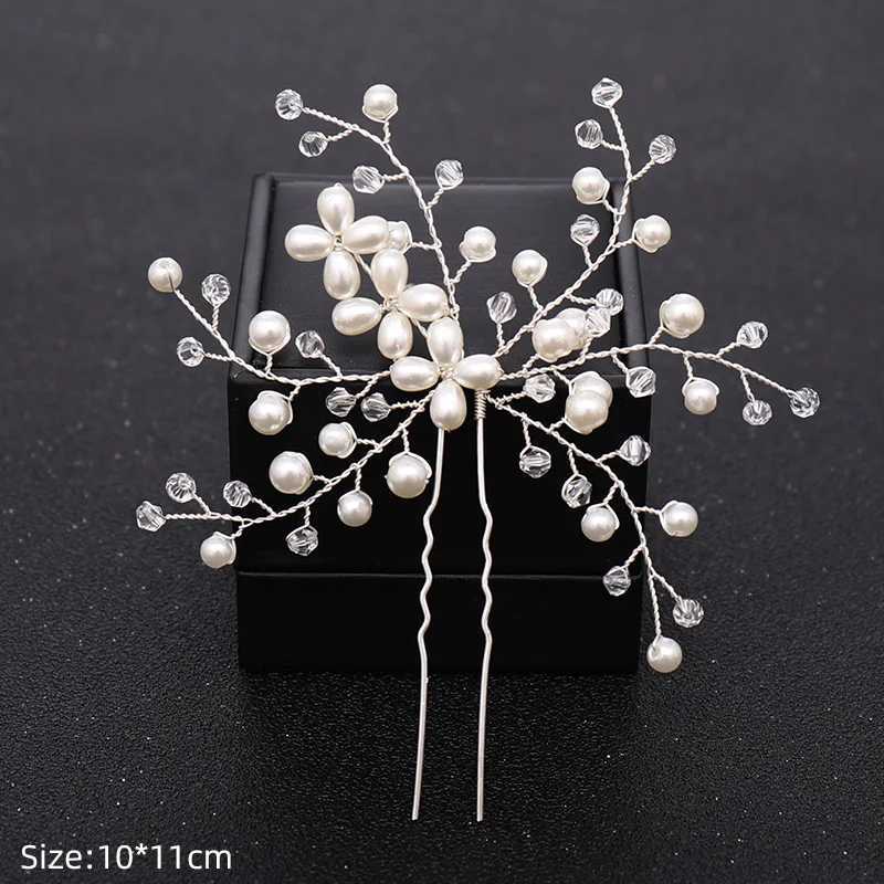 Fashion crystal pearl rhinestone hair clip female bride hair clip party wedding hair clip jewelry W241007