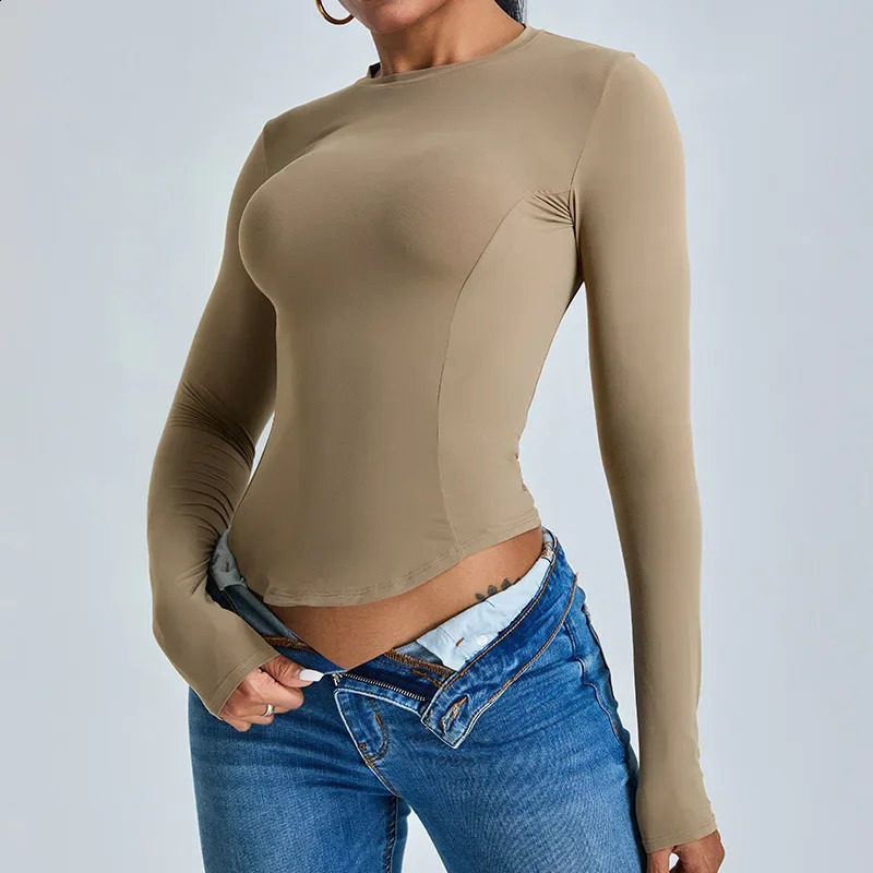 WANAYOU Womens Long Sleeve Yoga Shirt for Winter Fitness Running Fitness Clothing for Exercise Drying Fitness Breathable High Elasticity Sports Top 24
