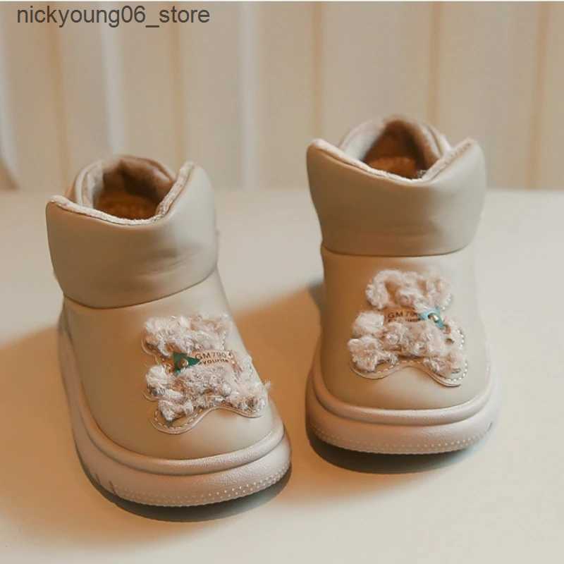 Boots Botas Nia Cute Child Snow Boots Winter Boot Anti Slip Girl Ankle Boots Warm Boy Cotton Shoes Warm Padded Boots Infant Kid Shoe L240910