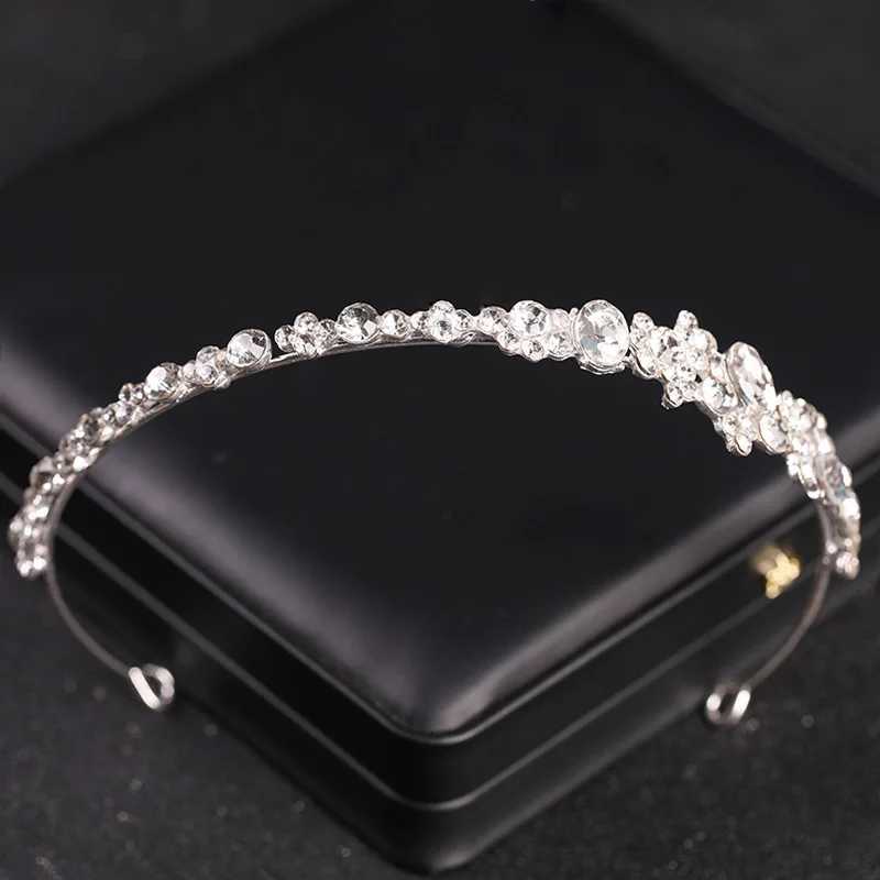 1 piece of Rhinestone headband crown bridal accessory exquisite and elegant headband for womens headwear W241007