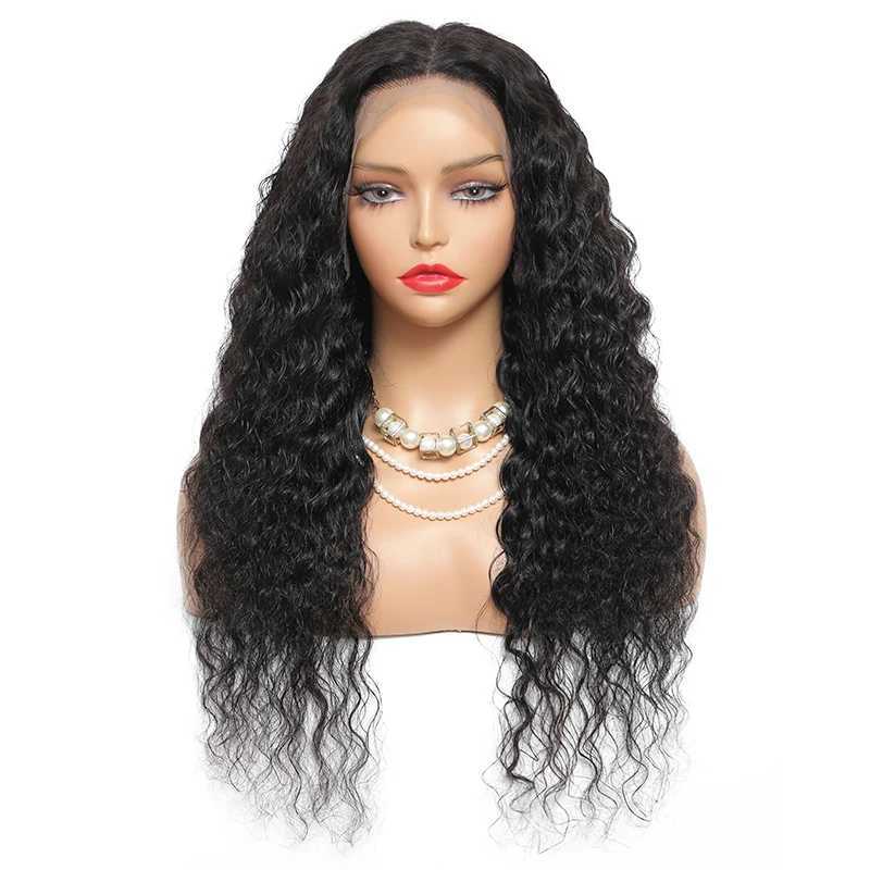 Easy Go Glueless Wig 5x5 Deep Wave Lace Closure Wigs Human Hair Pre Plucked Pre Cut 180% Density 6x4 Glueless Wigs For WomenXJ241008