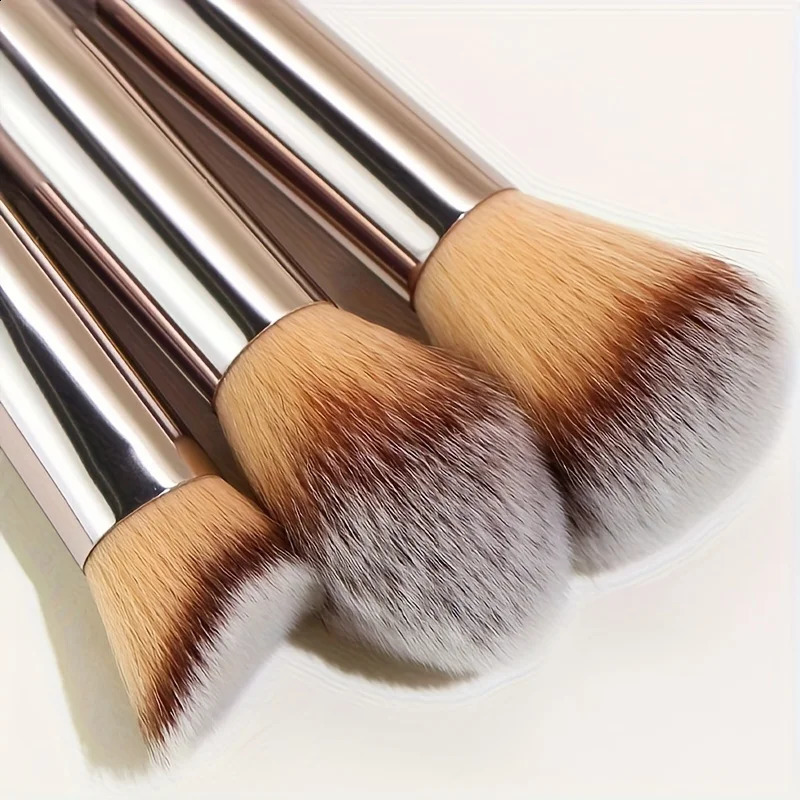 10 pieces of makeup brush set - champagne eye shadow brush basic brush multi-functional professional brush set 241008