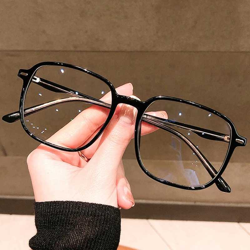 Transparent Computer Glasses Frame Women Men Anti Blue Light square Eyewear Plastic hinge Glasses Optical Spectacle EyeglassX241008