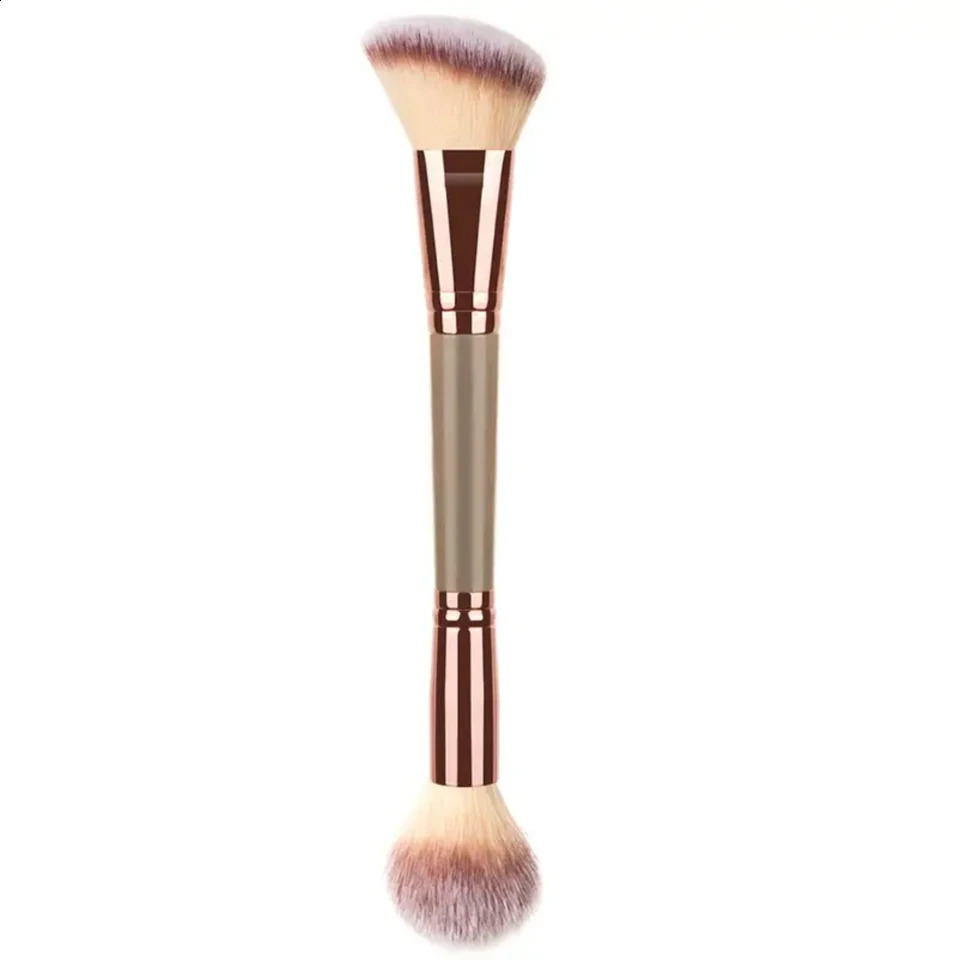 Double sided basic makeup brush for perfect liquid and powder applications - high-quality double-sided makeup brush for smooth C 241008