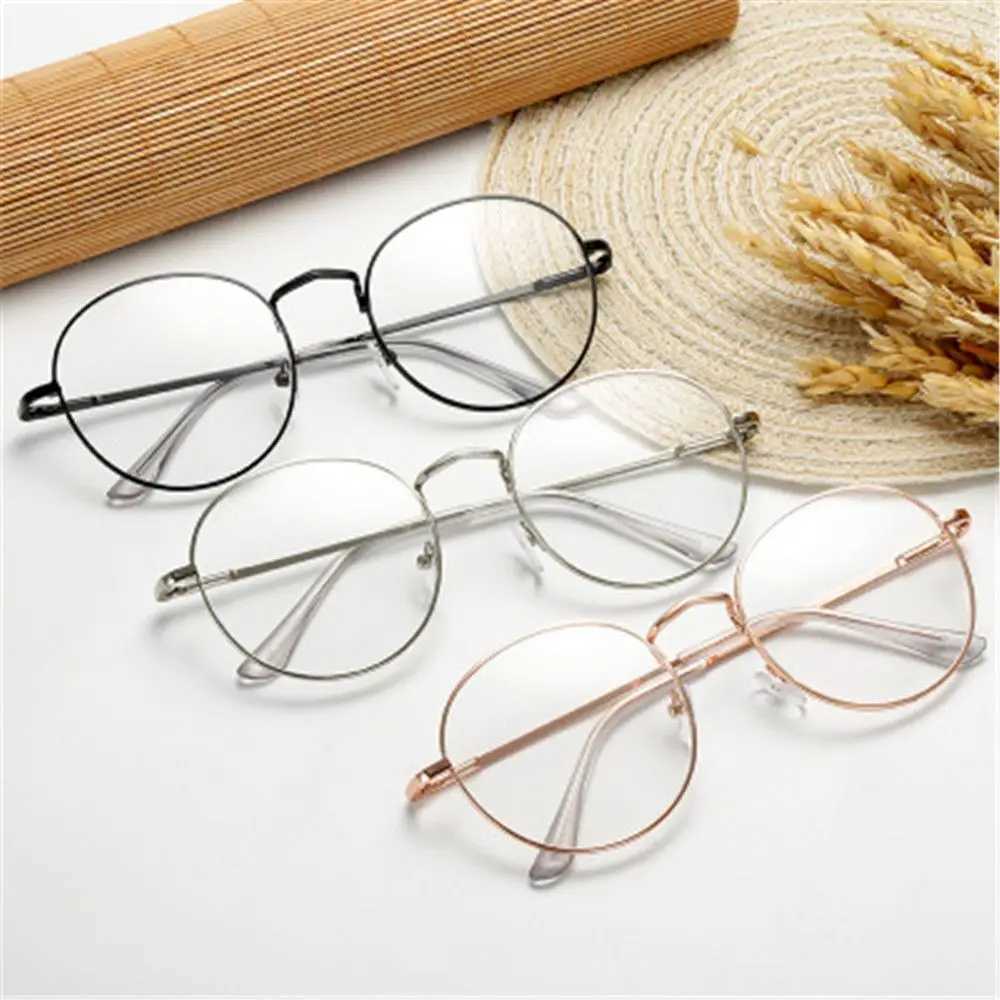 Vintage Metal Round Glasses Frame Women Men Clear Lens For Presbyopia Spectacles Eyeglasses Hyperopia Eyewear UnisexX241008