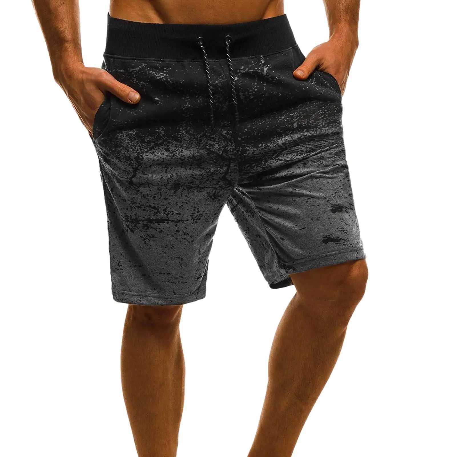 2022 mens casual shorts fashionable printed jogging shorts summer drawstring hip-hop ultra-thin exercise shorts plus sizeW240713
