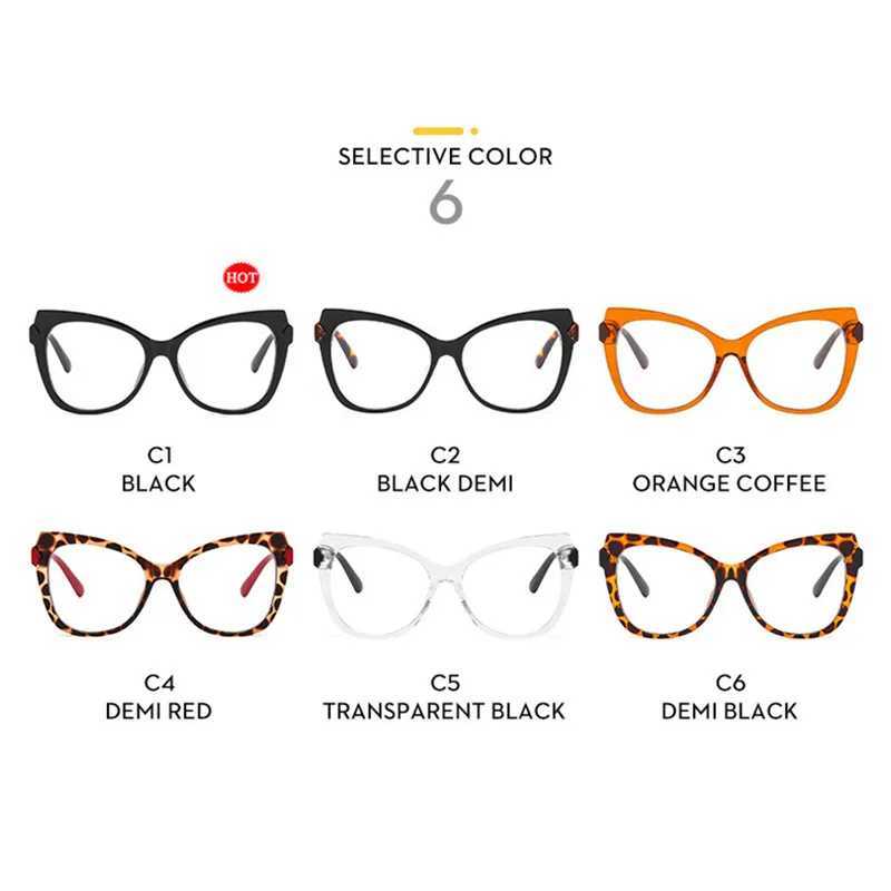 Womens Glasses 2024 Trend Cats Eye Flat Mirror TR90 Anti-blue Light Eyeglasses Frame Simple Glasses Oculos De Grau FemininoX241008