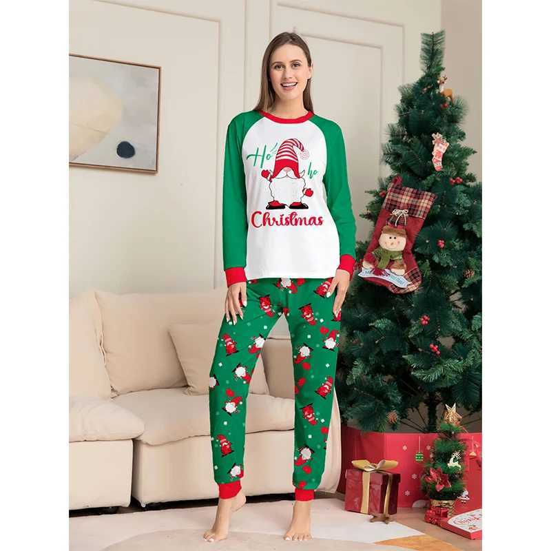 Family Matching Set Green Christmas Pajama Set Father Mother Daughter Son Pajama Aldolt Childrens Christmas Costume W241008