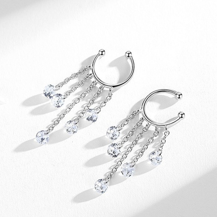 without holes, sparkg dias, tassels, ear bone clips, female fake earrings, and earrings