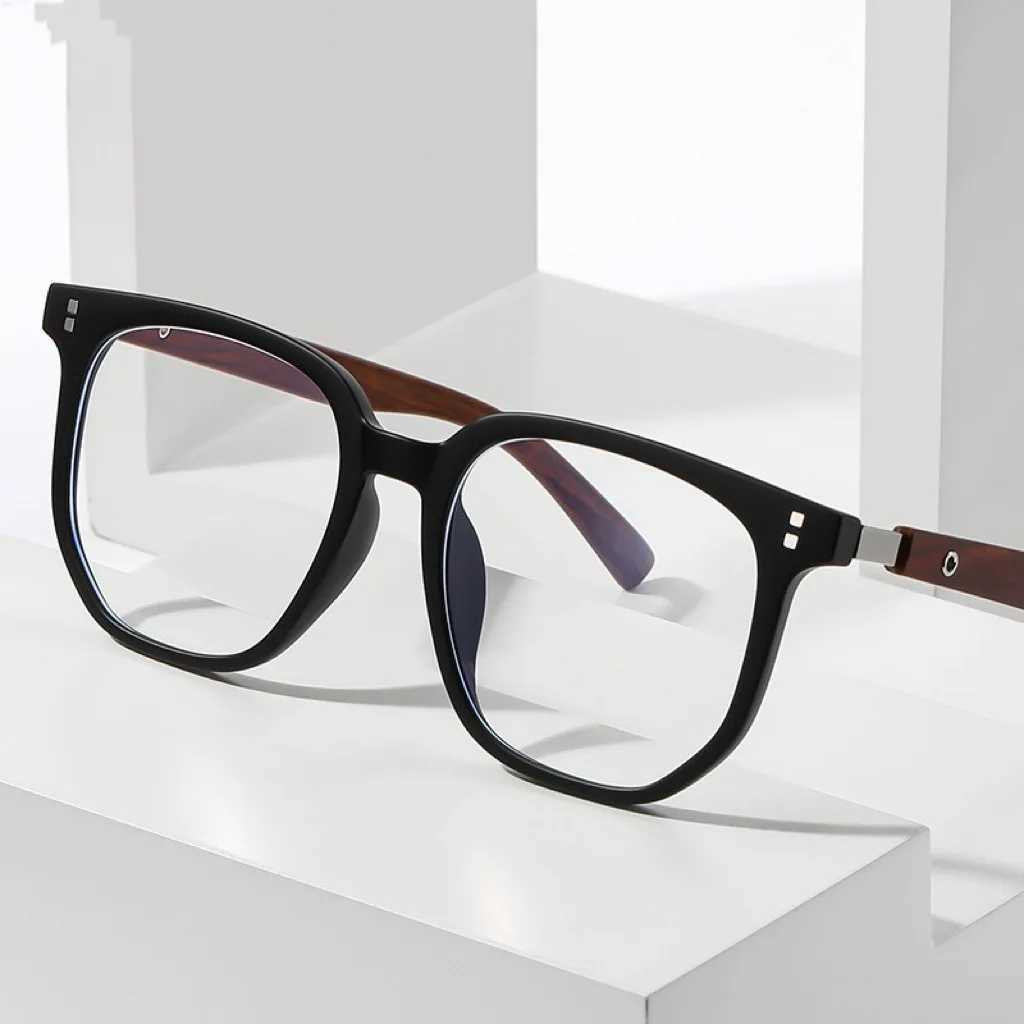Reading Glasses Men Unisex Wood Grain Metal Frame Myopia Glasses Myopia Glass Women Eye GlassesX241008