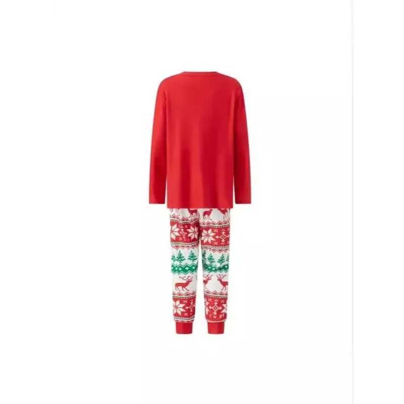 Merry Xmas 2024 Family Matching Set Cartoon Full Color Printing Adult and Childrens Christmas Pajama Set Soft and Cute Pajamas Xmas Look Wear W241008