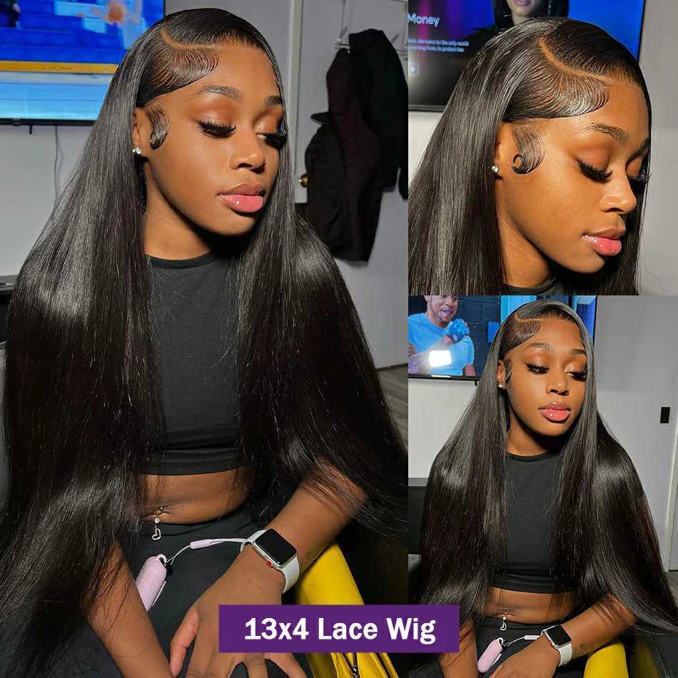Straight Lace Front Wig 360 Full Lace Human Hair Wigs For Women 30 36 Inch 13x4 13X6 Bone Straight Transparent Lace Frontal WigXJ241008