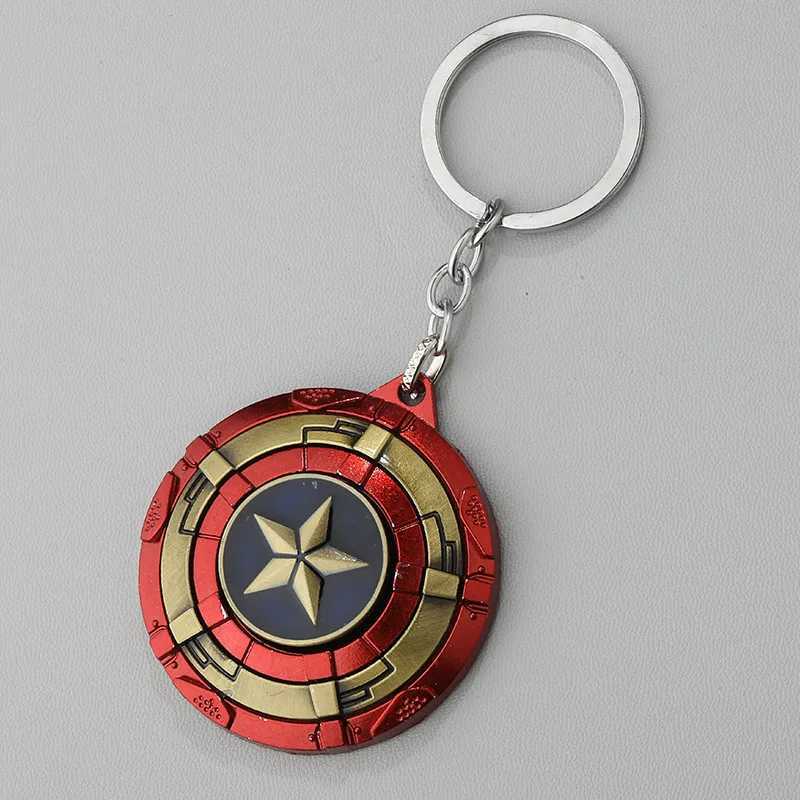 Captain Shield Keychain Will Transfer Creative Dripping Oil Personalized Movie Fan Keychain Gift Car Key Wallet PendantX241008