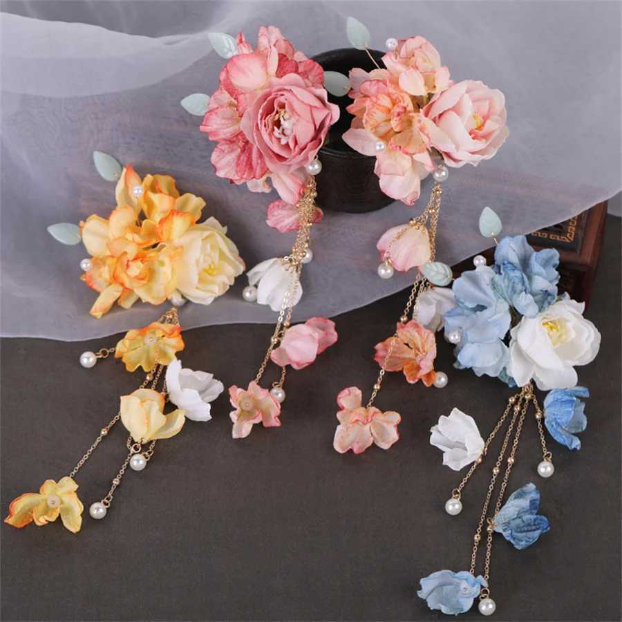 Fashionable retro duckbill clip U-shaped hair clip Chinese Hanfu wedding hair accessory girl bride party headpiece accessory W241007
