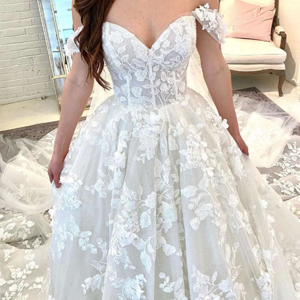 Exquisite Wedding Dress Vestidos De Novias 2024 Off Shoulder or Length Chapel Train Pure White Sweetheart Pretty