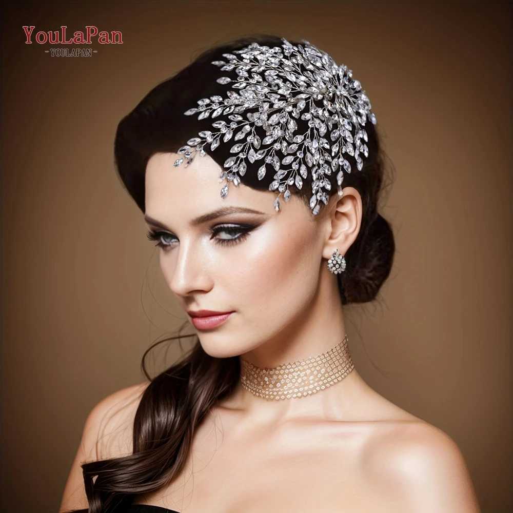 YouLaPan Bling Rhine Stone Wedding Bridesmaid Headwear Womens Fashion Hairstyle Accessories Handmade Bridal Headwear HP438 W241007