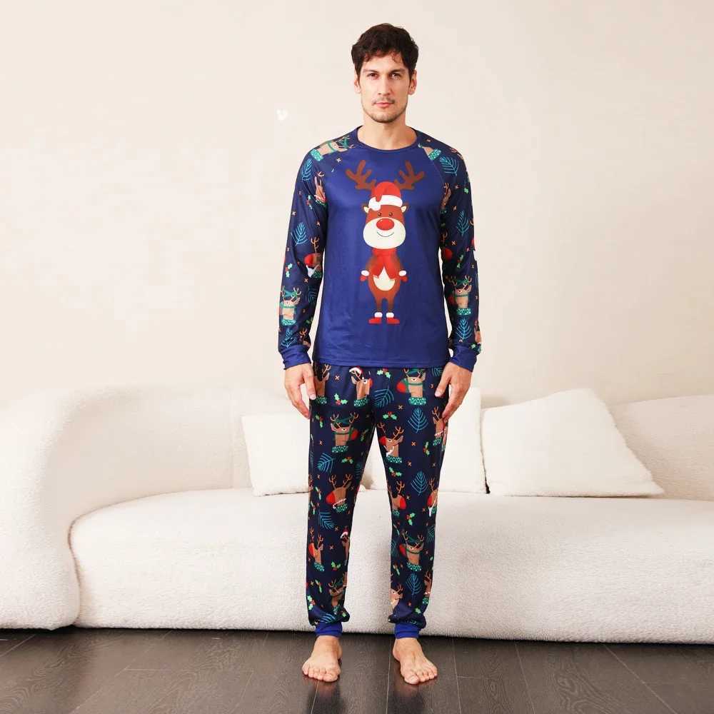 Merry Christmas Family Matching Set Cartoon Printing 2-piece Set Soft Pajama Set Baby Boys and Girls Christmas Appearance W241008