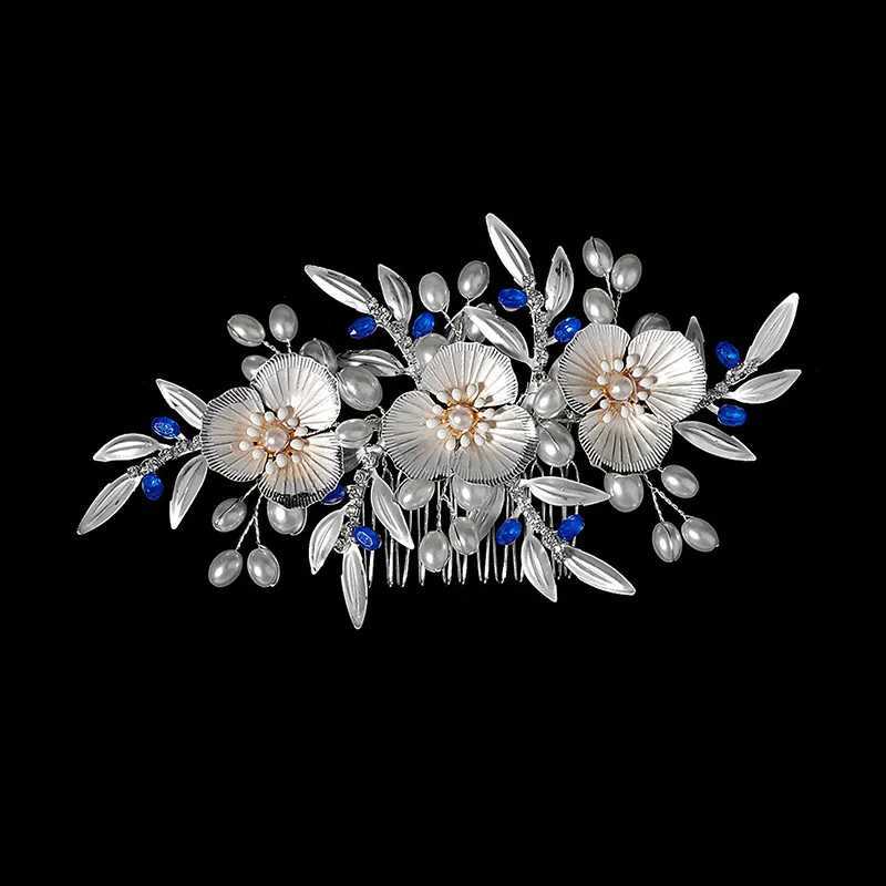 Leaf Flower Bridal Hairpins Girls Wedding Hair Accessories Hair Wear Wedding Pearl Jewelry Bridal Hair Pins W241007