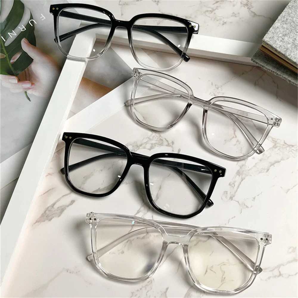 Transparent Computer Glasses Frame Women Men Anti Blue Light Square Glasses Blackout Glasses Optical Glasses LensesX241008