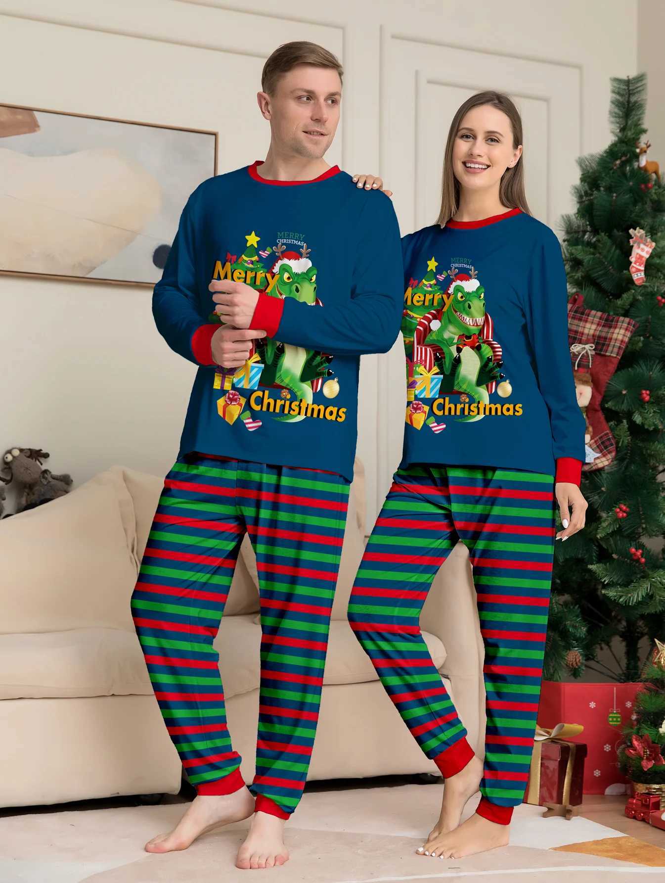 2024 New Year Pj Mens Pajamas Family Appearance Couple Mother Son Family Matching Christmas Pajamas W241008