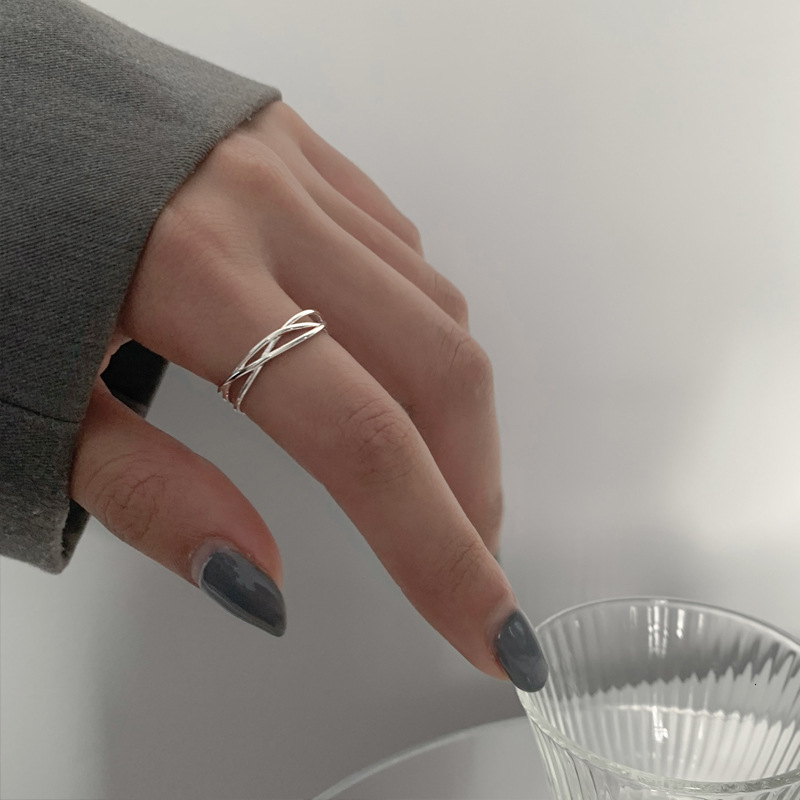 Cross Opening Ring for Women's Minimalist Design, Fashionable Versatile, and Cold Style Sniper Fingers
