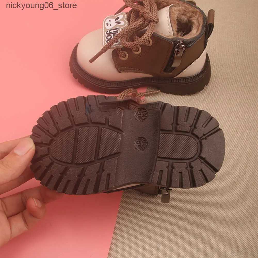 Boots Winter Plush Boots For Little Girls Thick Warm Faux Fur Snow Boots For Kids Soft-soled Ergonomics Baby Girls Toddler Shoes L240910