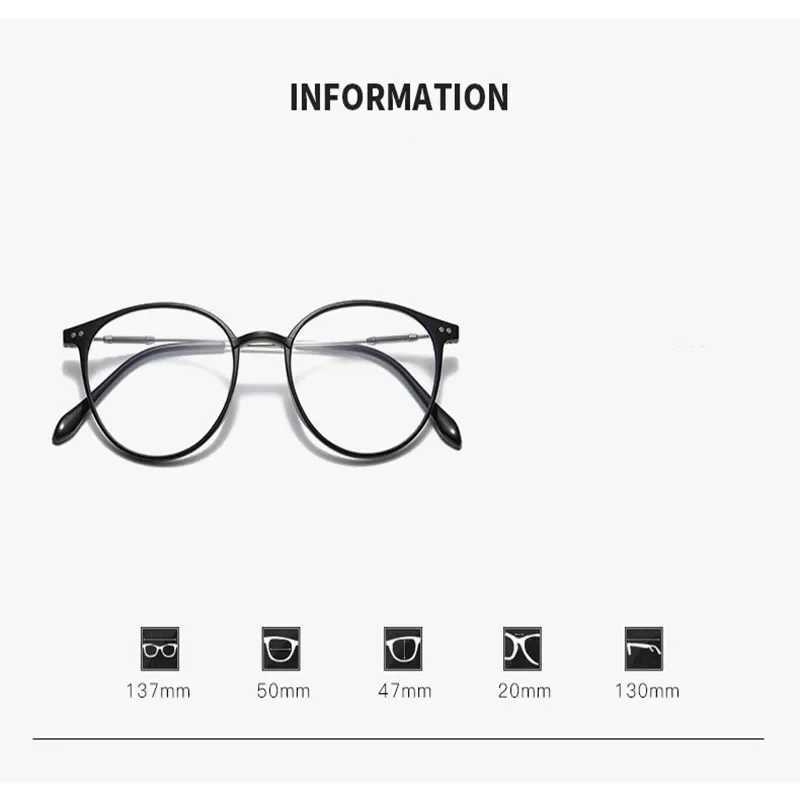 Trend Optical Computer Transparent Universal Glasses New Fashion Anti-Blu-Ray Women Eyewear Retro Myopia Men Eyeglasses FrameX241008