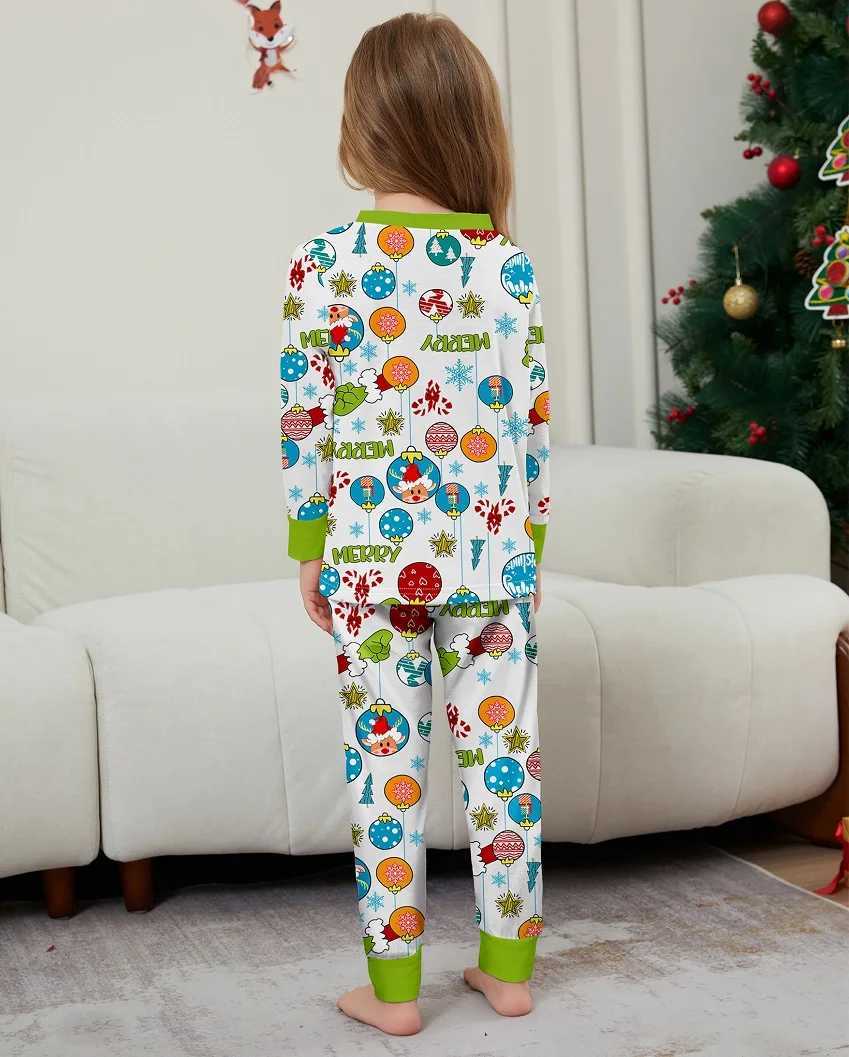 2025 Christmas Matching Family Pajamas Happy Christmas Snowman Cartoon Pjs Adult and Childrens Clothing Set Baby jumpsuit+Dog suit W241008