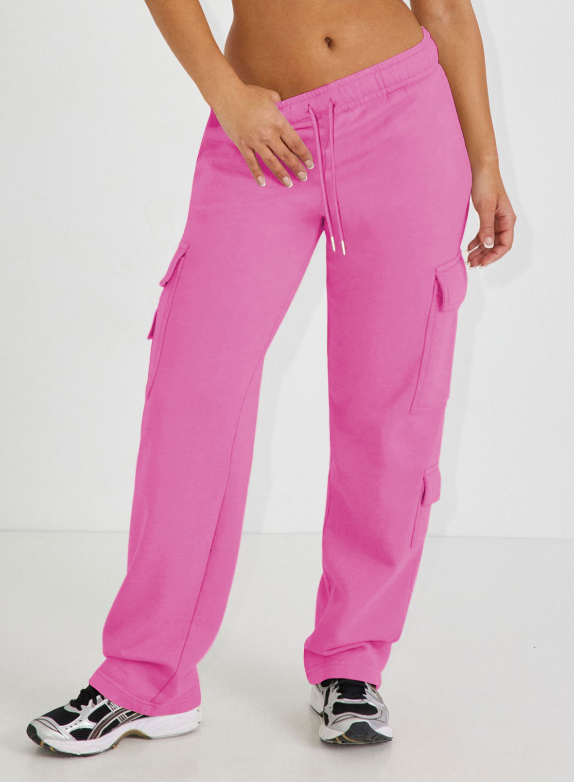 dongdumaoyi New long loose casual sports high waisted work pants slimming straight leg for women F1008#74