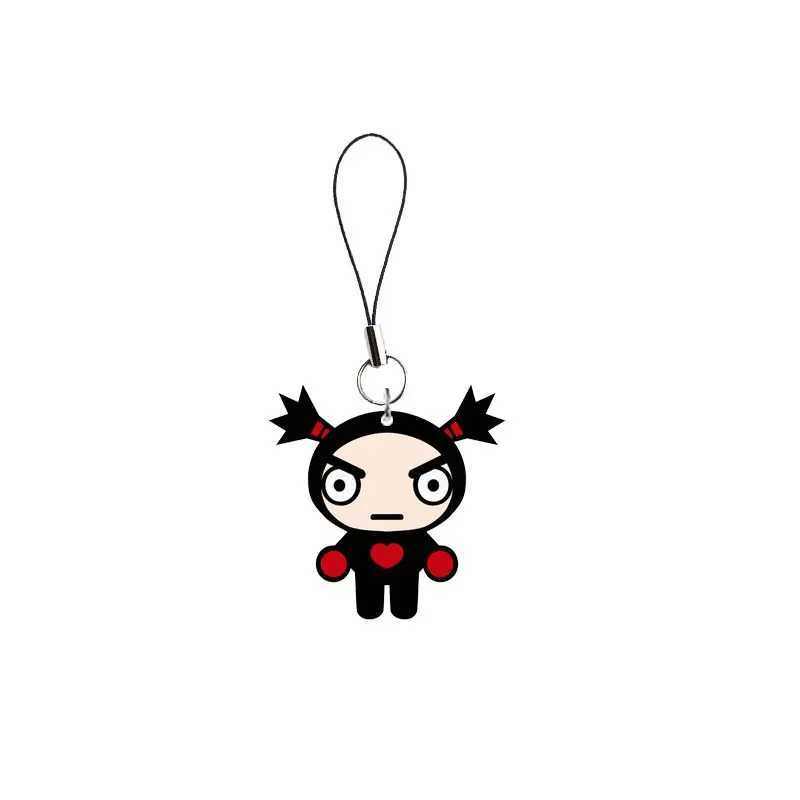 China Doll Pucca Mobile Phone Chain Keychain Gift Pucca Phone Charms Funny Pendant Small Pendant KeyringX241008