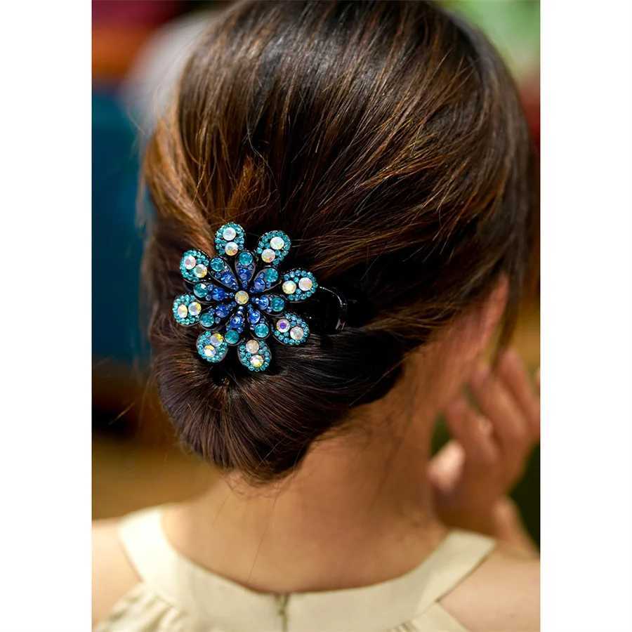 1 ponytail headband hair accessory Duckbill hair clip rhinestone hair clip female hair clip new W241007