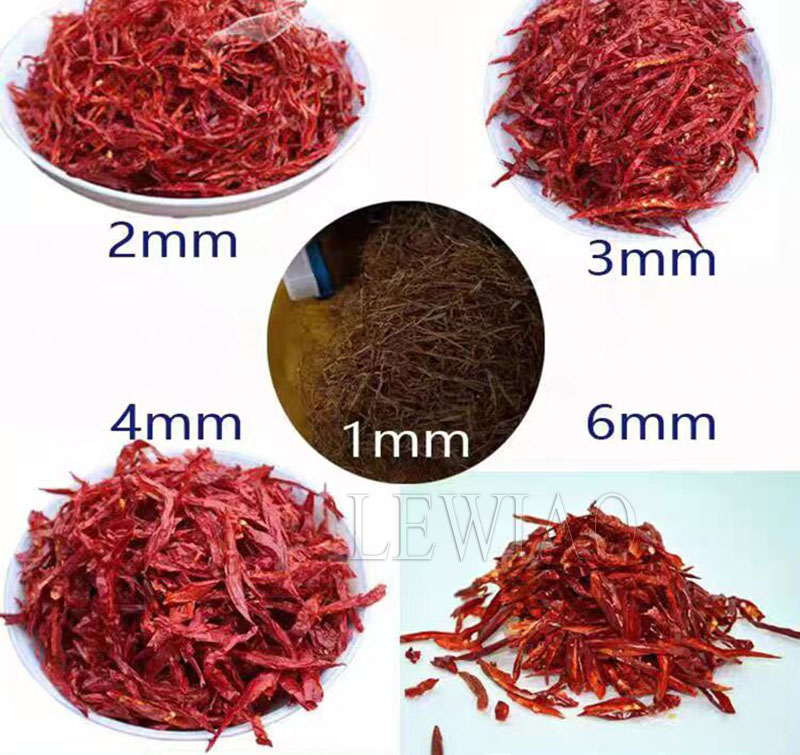 0.75-6mm Tea Leaf Cutter Machine Lemongrass Seaweed Cutting Machine Dried Pepper Shredded Machine