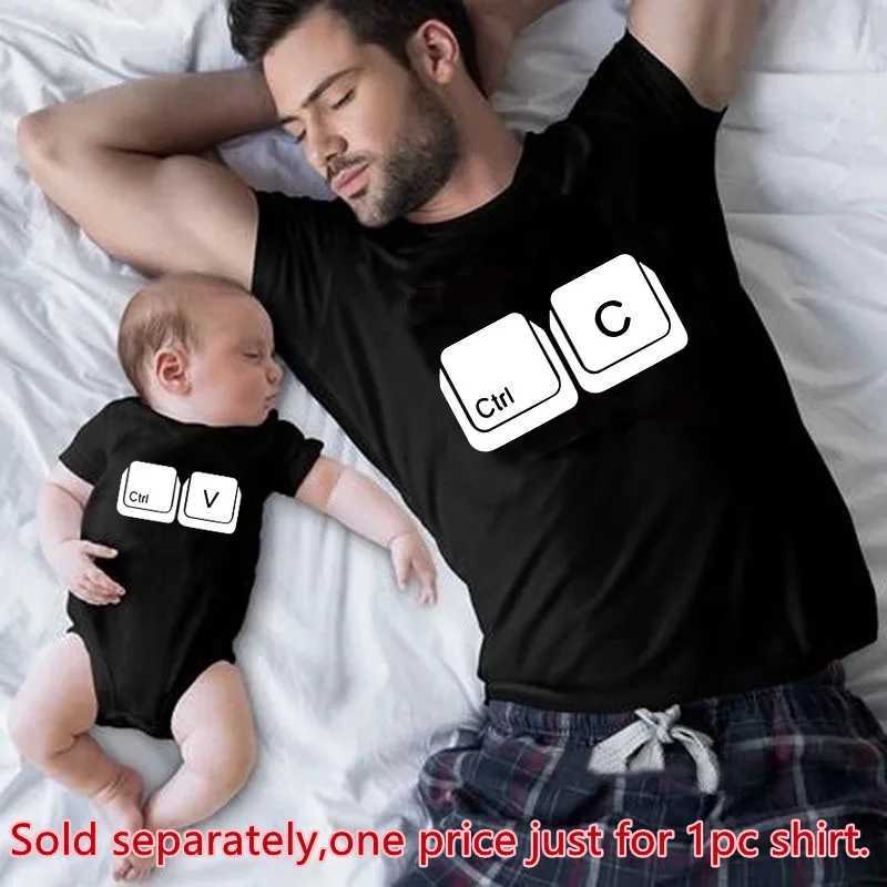 Family Look Copy Paste Tshirts Funny Family Matching Clothes Father Daughter Son Outfits Daddy Mommy and Me Baby Kids ClothesXJ241008