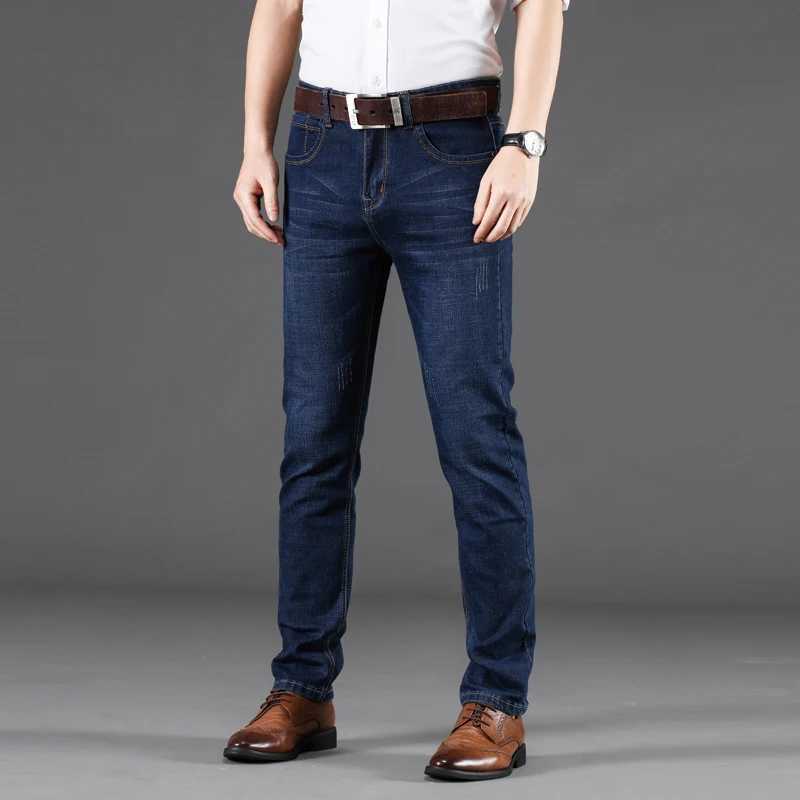 Stretch Autumn/Winter Mens Jeans Mens Straight Pants and Versatile PantsW240715