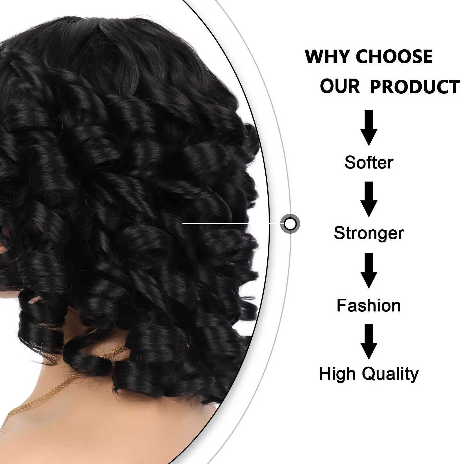 Tereshar Synthetic Black Afro Curly Wig with Bangs Copper Red Hair Big Bouncy Fluffy Short Kinky Curly Wig for Women GirlsXJ241008