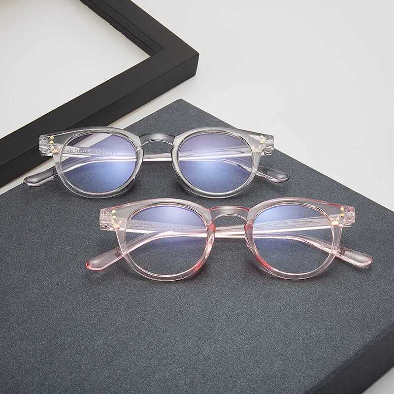 2021 fashion New transparent point Plain glasses PC plain glass spectacles vintage eyeglass round frame glassesX241008