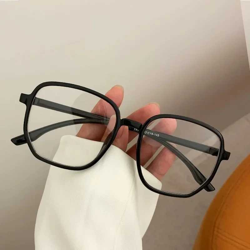 Black Square Frame Glasses Women Girls Oversized Spectacle Frames Eyewear Plastic Anti-Blue Light Reading Computer EyeglassesX241008