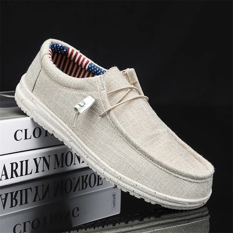 Mens breathable casual canvas sneakers comfortable and soft suitable for mens lightweight driving boat shoes ww 241008